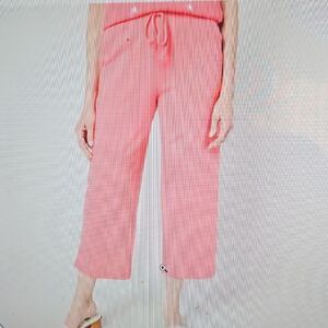 Belle by Kim Gravel Coral Cropped Pants